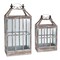 Melrose Set of 2 Distressed Finish Vintage Style Candle Lanterns 31.5"